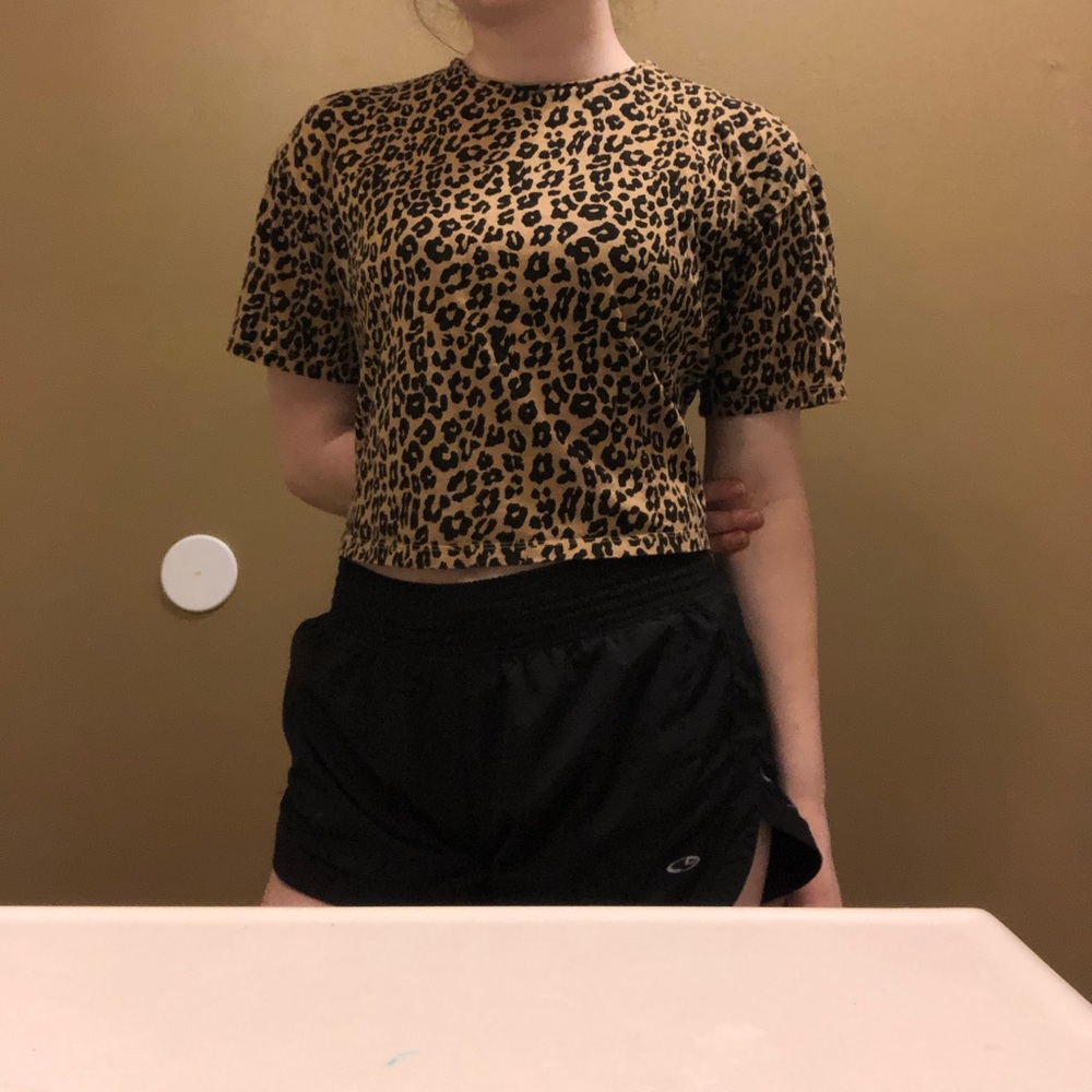 Cheetah Print Crop Top - Picture 4 of 4